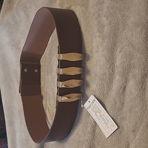 NWT LINEA PELLE BROWN LEATHER BELT